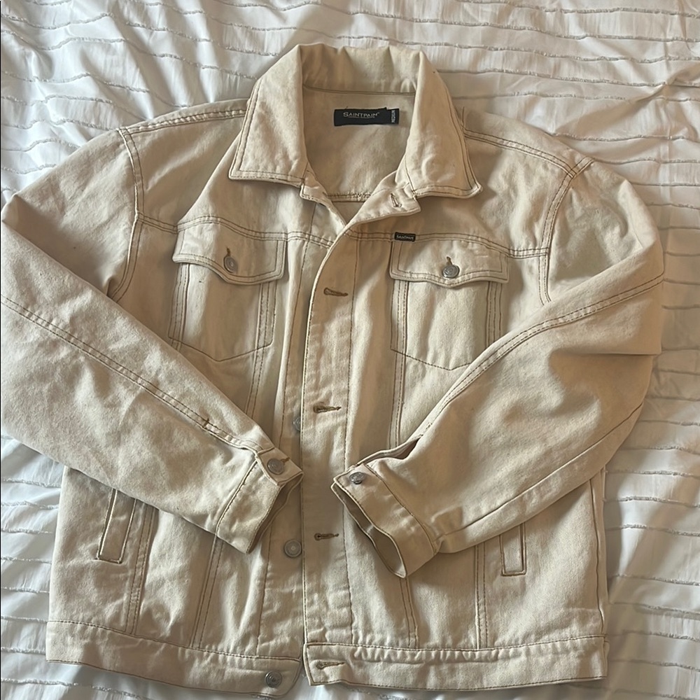 Saintpain Cream Denim Jacket